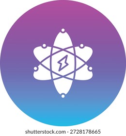 Icono de Vector de energía atómica. Se puede utilizar para aplicaciones de impresión, móviles y de Web.