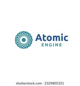 Atomic engine logo simple technology
