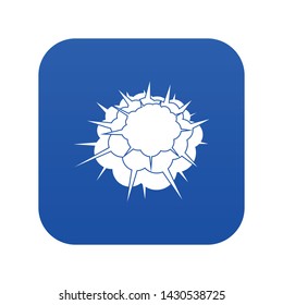 Atomic explosion icon digital blue for any design isolated on white vector illustration