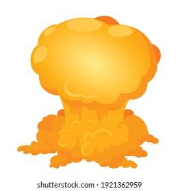 Atomic explosion icon. Isometric illustration of atomic explosion vector icon for web