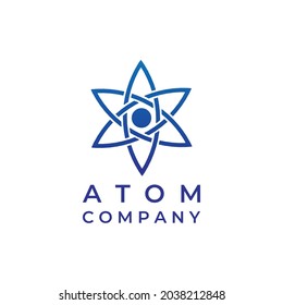 logo de la flor atómica en estilo de arte en línea