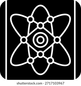 Design de ícone de estilo de glifo atômico