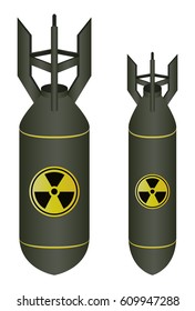atomic green bomb isolated on a white background