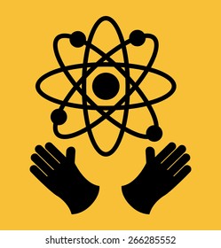atomic icon design, vector illustration eps10 graphic 