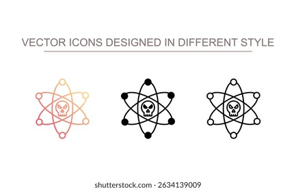 Atomic icon design with white background stock illustration