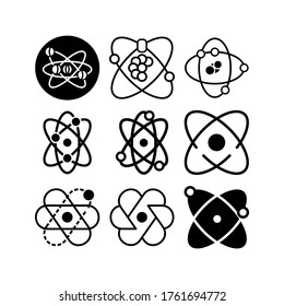 Icono atómico o logotipo símbolo de señas aislado ilustración vectorial - Colección de iconos vectores de estilo negro de alta calidad
