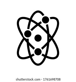 Icono atómico o logotipo símbolo de signo aislado ilustración vectorial - iconos vectoriales de estilo negro de alta calidad
