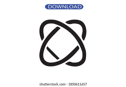 Atomic Icon Or Logo Isolated Sign Symbol Vector Illustration - High Quality Black Style Vector Icons.