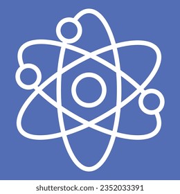 Atomic laboratory science icon logo