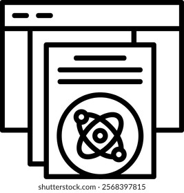 Atomic Line Vector Icon Design