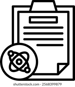 Atomic Line Vector Icon Design