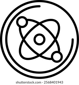 Atomic Line Vector Icon Design