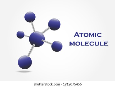 Diseño molecular atómico como estructura 3d
Forma circular conectada entre sí Ilustración vectorial