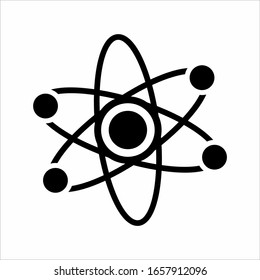 Atomic Molecular Icon. White Background. Laboratorium Icon, Vector 2