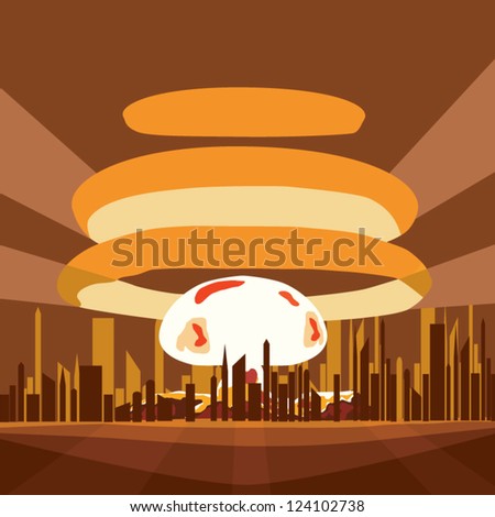 Atomic Nuclear boom in the city.