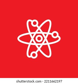 Atomic Nucleus Icon, Graphic Resource Template, Vector Illustration.