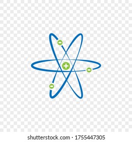 Atomic nucleus icon structure. Isolated vector design.