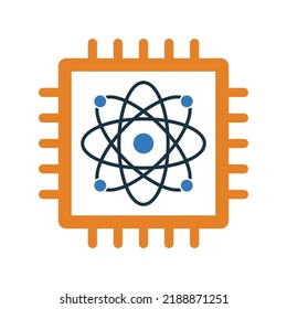 Atomic, Physics, Quantum Icon. Atomic, Physics, Quantum Icon. Simple Vector Design.