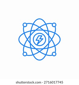 Vector de signo de icono de energía atómica
