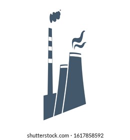 Atomic power station isometric icon. Power generation