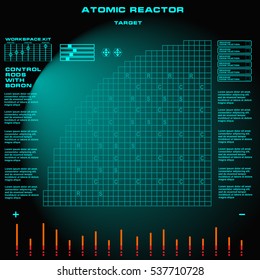 Atomic reactor futuristic virtual graphic touch  user interface