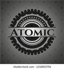 Atomic realistic dark emblem