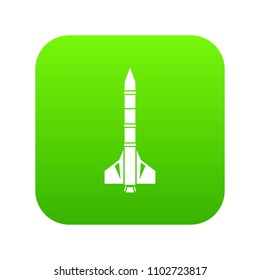 Atomic rocket icon digital green for any design isolated on white vector illustration