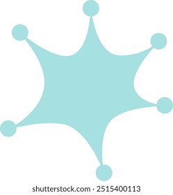 Estrella atómica Ilustración vectorial de mediados de siglo