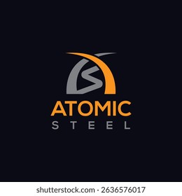 Atomic Steel Logo Design – Bold Industrial Vector Branding

