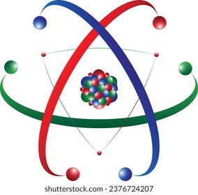 Atomic structure design in illustrator.