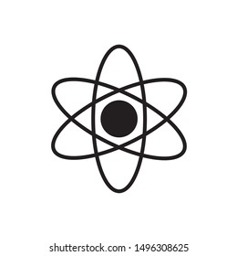 Atomic structure icon. flat simple pictogram. Atom vector illustration