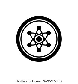 Atomic Structure Inside Coin - Minimal Design