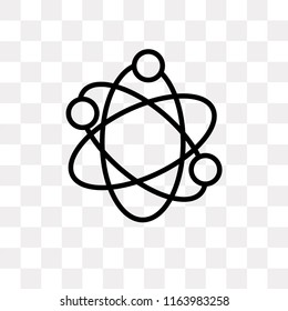Atomic Structure vector icon isolated on transparent background, Atomic Structure logo concept
