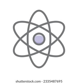 Atomic Symbol, Subatomic Particles Vector Awesome Fill Icon