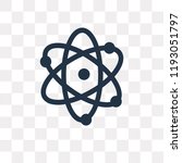 Atomic vector icon isolated on transparent background, Atomic transparency concept can be used web and mobile