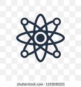 Atomic vector icon isolated on transparent background, Atomic transparency concept can be used web and mobile
