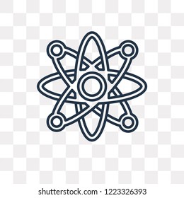 Atomic vector outline icon isolated on transparent background, high quality linear Atomic transparency concept can be used web and mobile