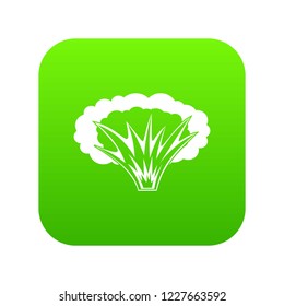 Atomical explosion icon digital green for any design isolated on white vector illustration