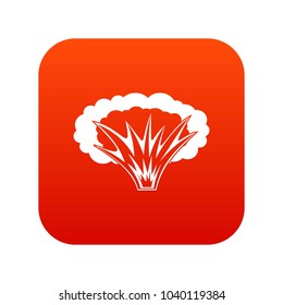 Atomical explosion icon digital red for any design isolated on white vector illustration