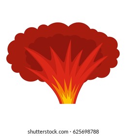 Atomical explosion icon flat isolated on white background vector illustration