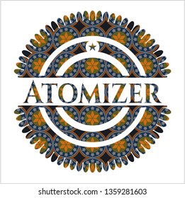 Atomizer arabesque style badge. arabic decoration.