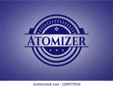 Atomizer badge with denim texture