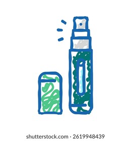 atomizer perfume doodle icon sketch vector. atomizer perfume sign. isolated symbol illustration