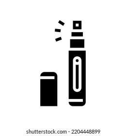 vector de icono de glifo de perfume de atomizador. signo de perfume del atomizador. ilustración de símbolo aislado