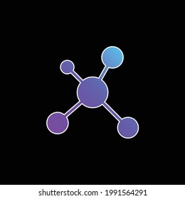 Atoms blue gradient vector icon