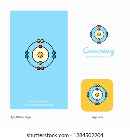 Atoms Company Logo App Icon and Splash Page Design. Creative Business App Design Elements