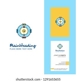 Atoms Creative Logo and business card. vertical Design Vector