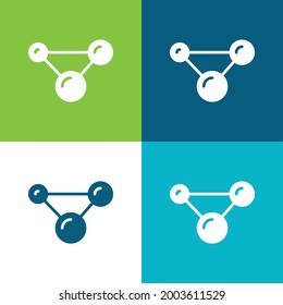 Atoms Flat four color minimal icon set