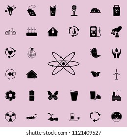 atoms icon. Detailed set of Ecology icons. Premium quality graphic design sign. One of the collection icons for websites, web design, mobile app on colored background