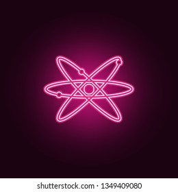 atoms icon. Elements of Ecology in neon style icons. Simple icon for websites, web design, mobile app, info graphics